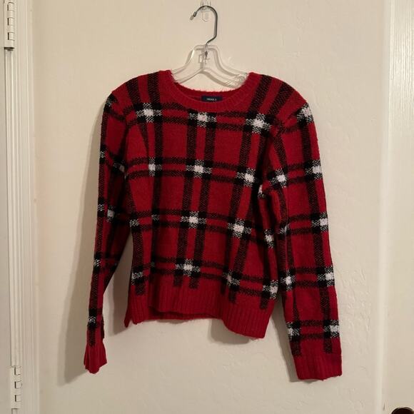 FOREVER 21 Women Red & Black
Checked Sweater - Picture 1 of 12